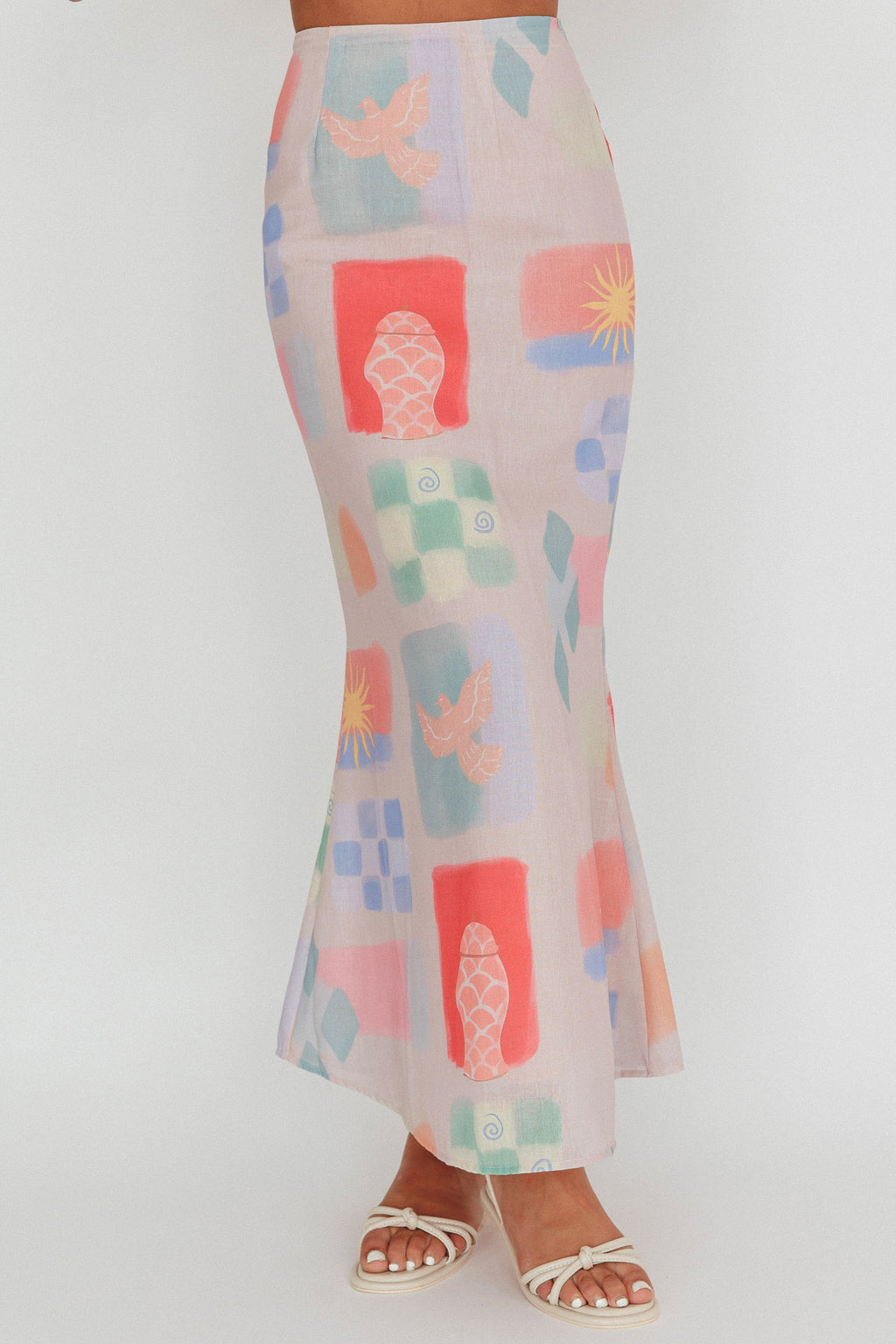 Heart & Soul Maxi Skirt Print Multi by Selfie Leslie