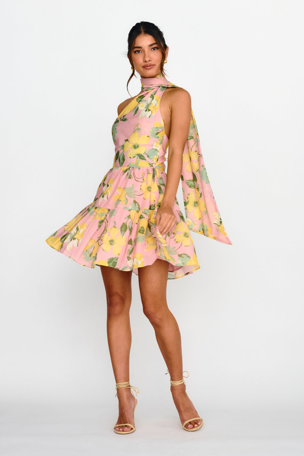 Gimme Love Open Back Flounce Mini Dress Pink by Selfie Leslie