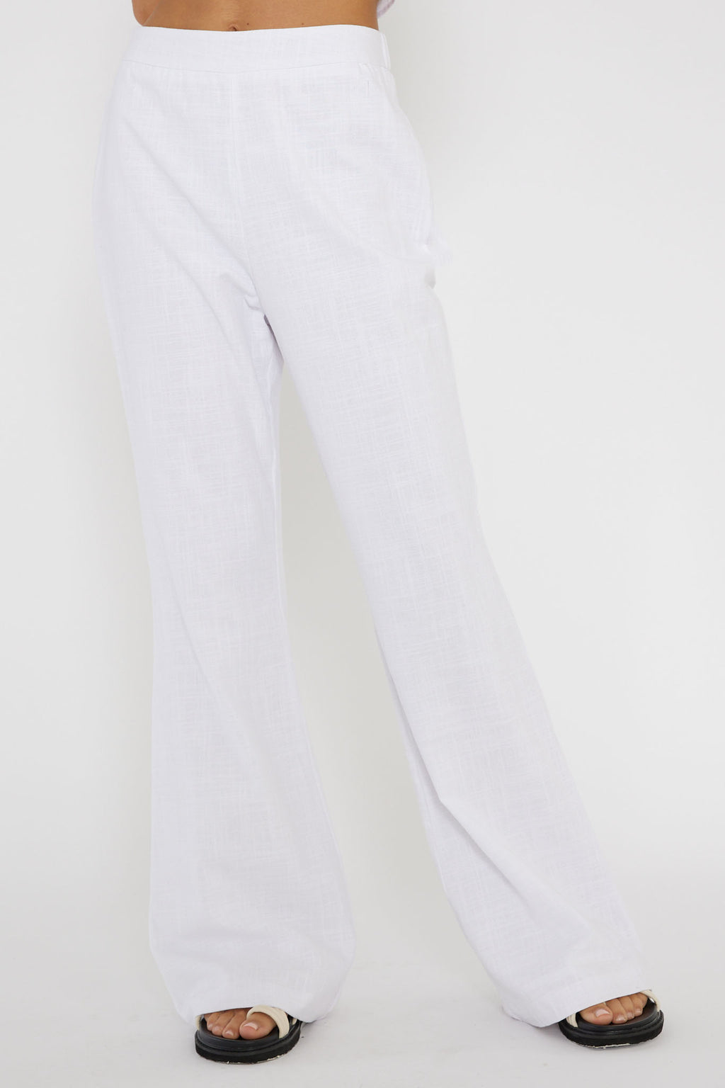 Freestyle Flared Pants White by Selfie Leslie