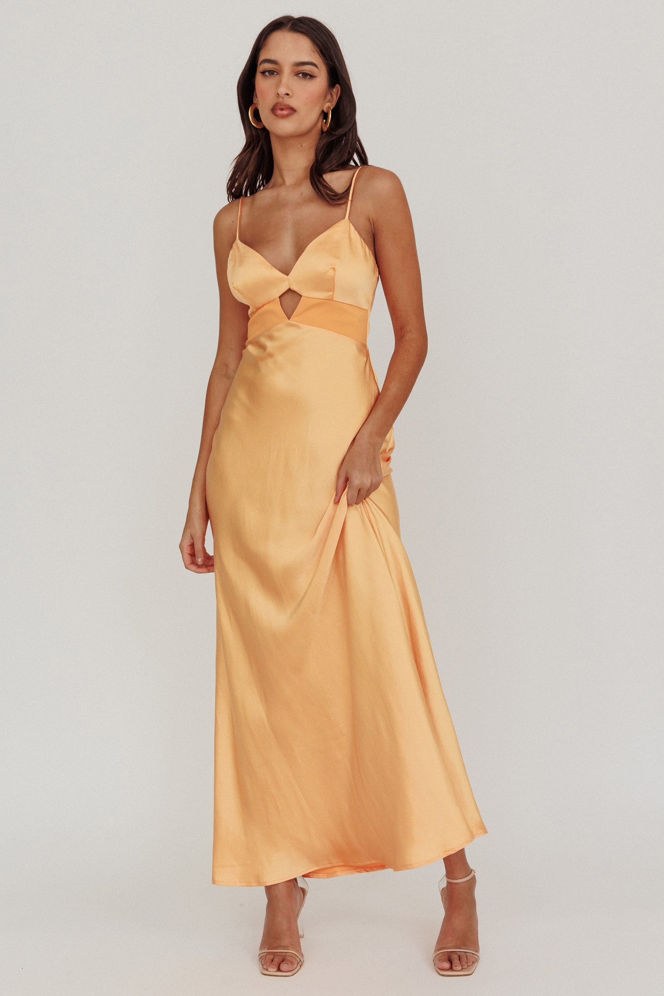 Eternal Sun Keyhole Bust Maxi Dress Mango by Selfie Leslie
