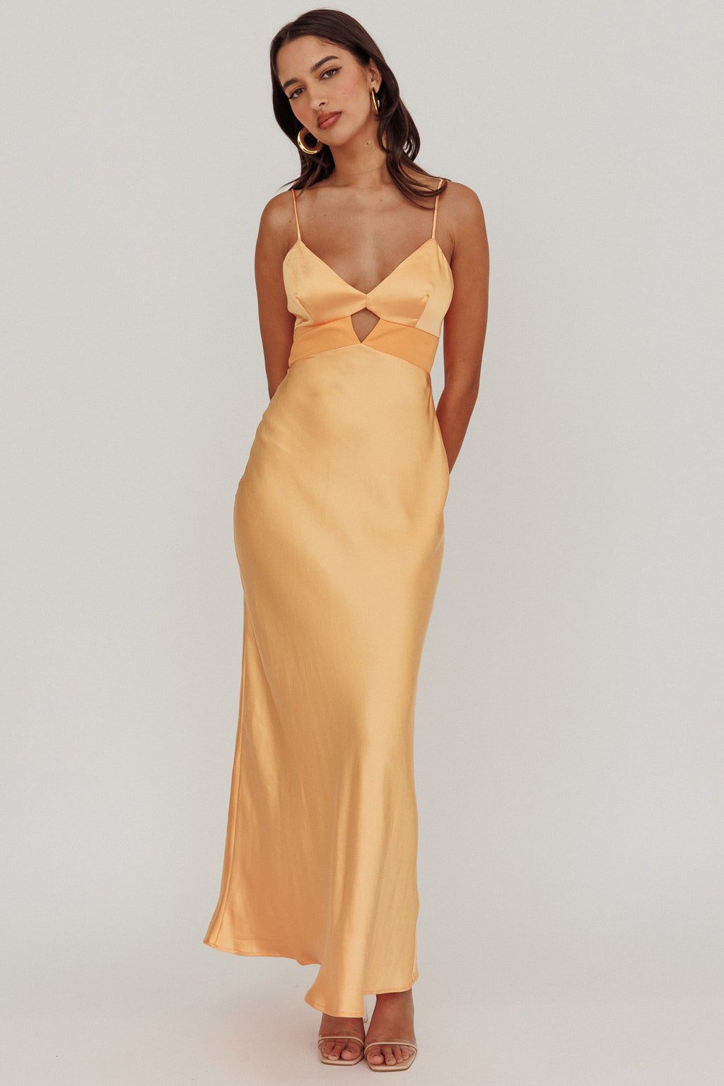 Eternal Sun Keyhole Bust Maxi Dress Mango by Selfie Leslie