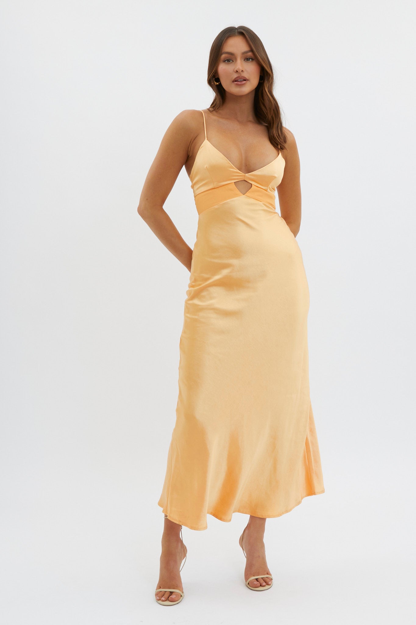 Eternal Sun Keyhole Bust Maxi Dress Mango by Selfie Leslie