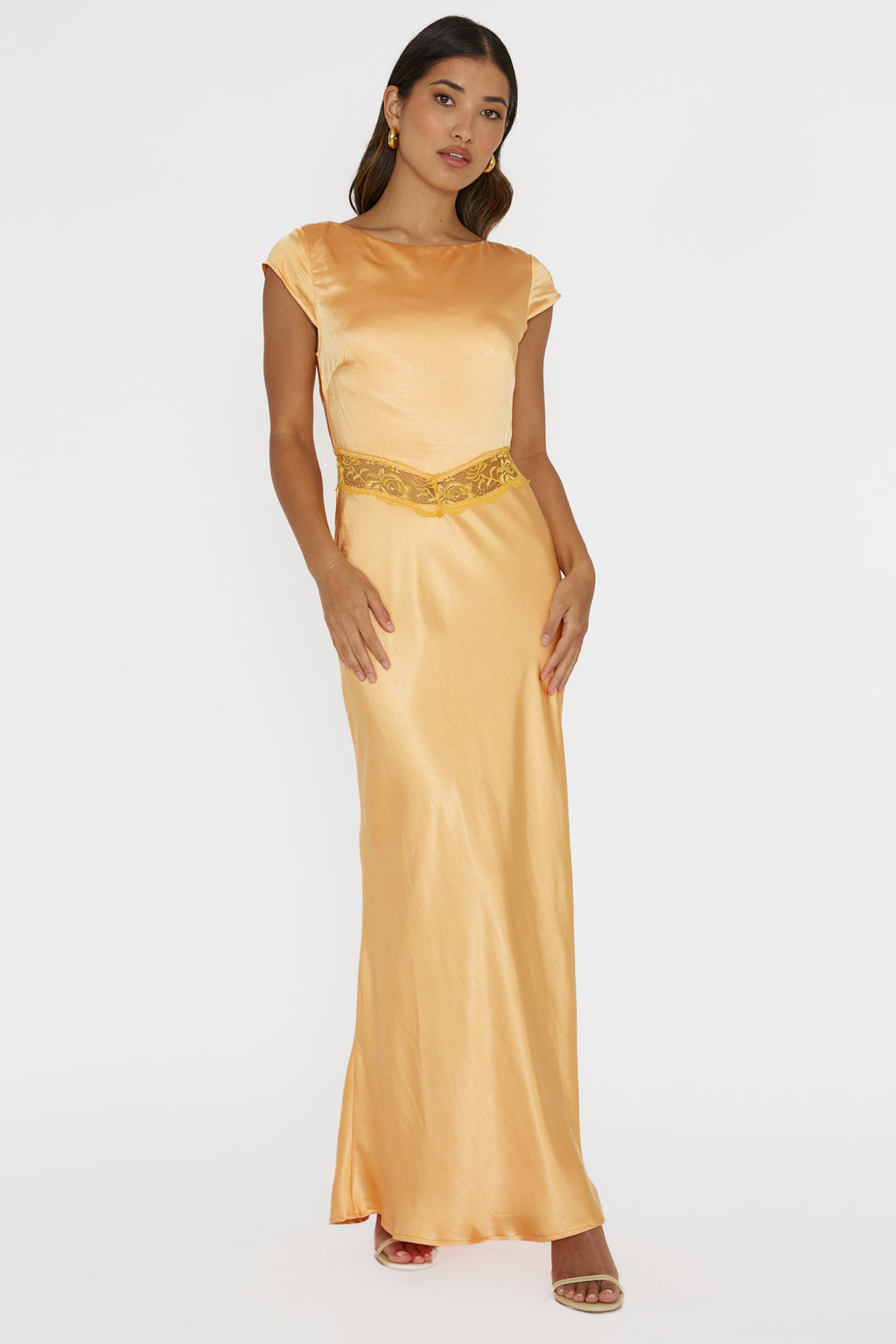 Taken Heart Lace Trim Tied Back Dress Mango by Selfie Leslie