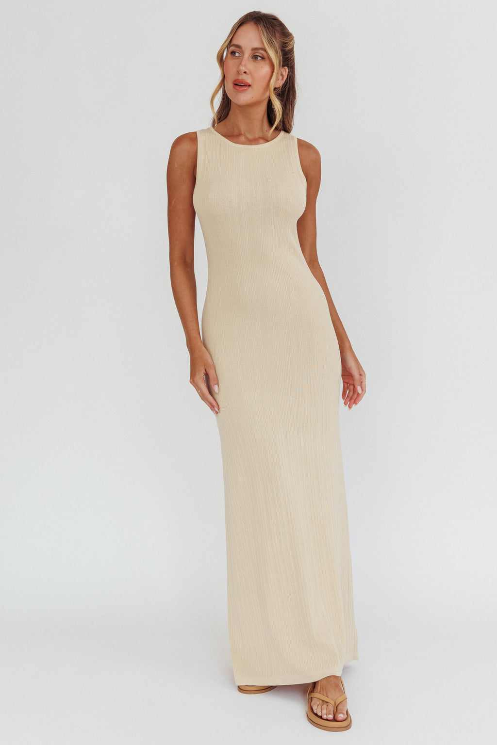 Tarli Low Back Maxi Dress Butter by Selfie Leslie