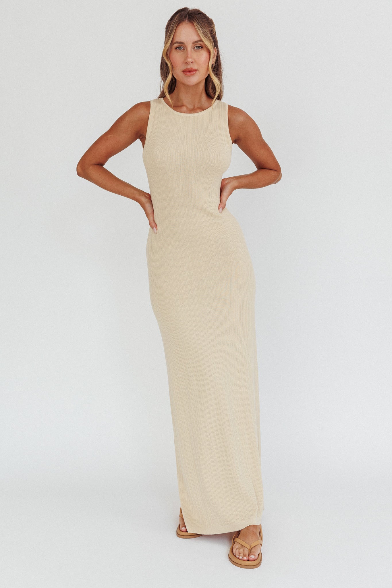 Tarli Low Back Maxi Dress Butter by Selfie Leslie