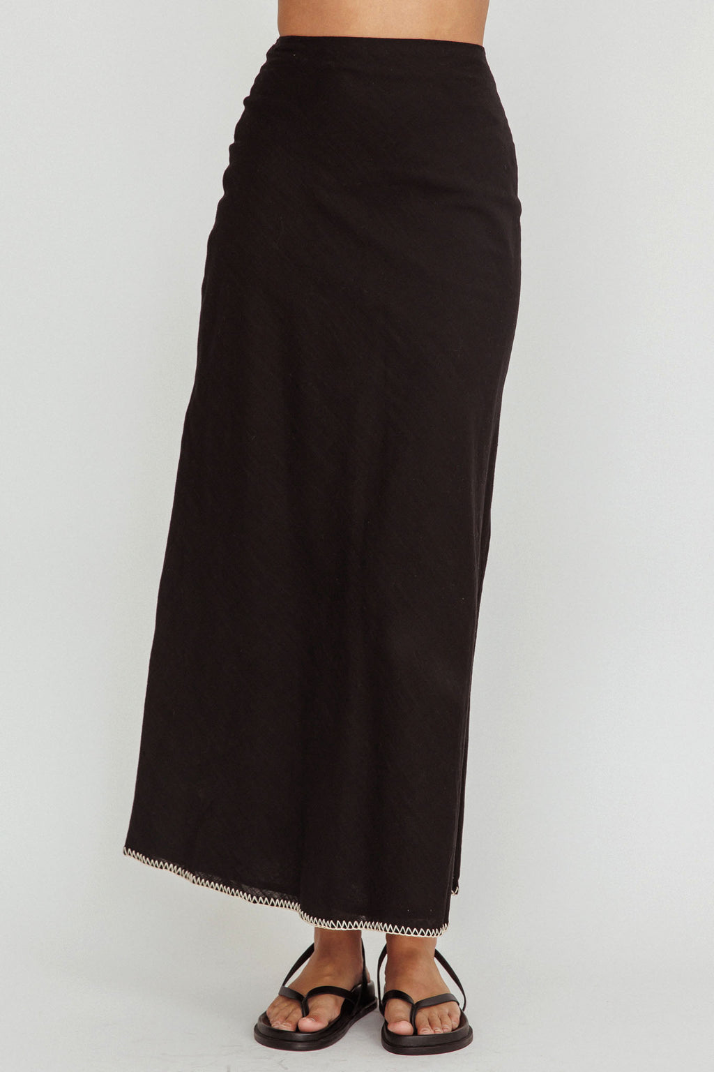 Dose Of Sunshine Blanket Stitch Skirt Black by Selfie Leslie