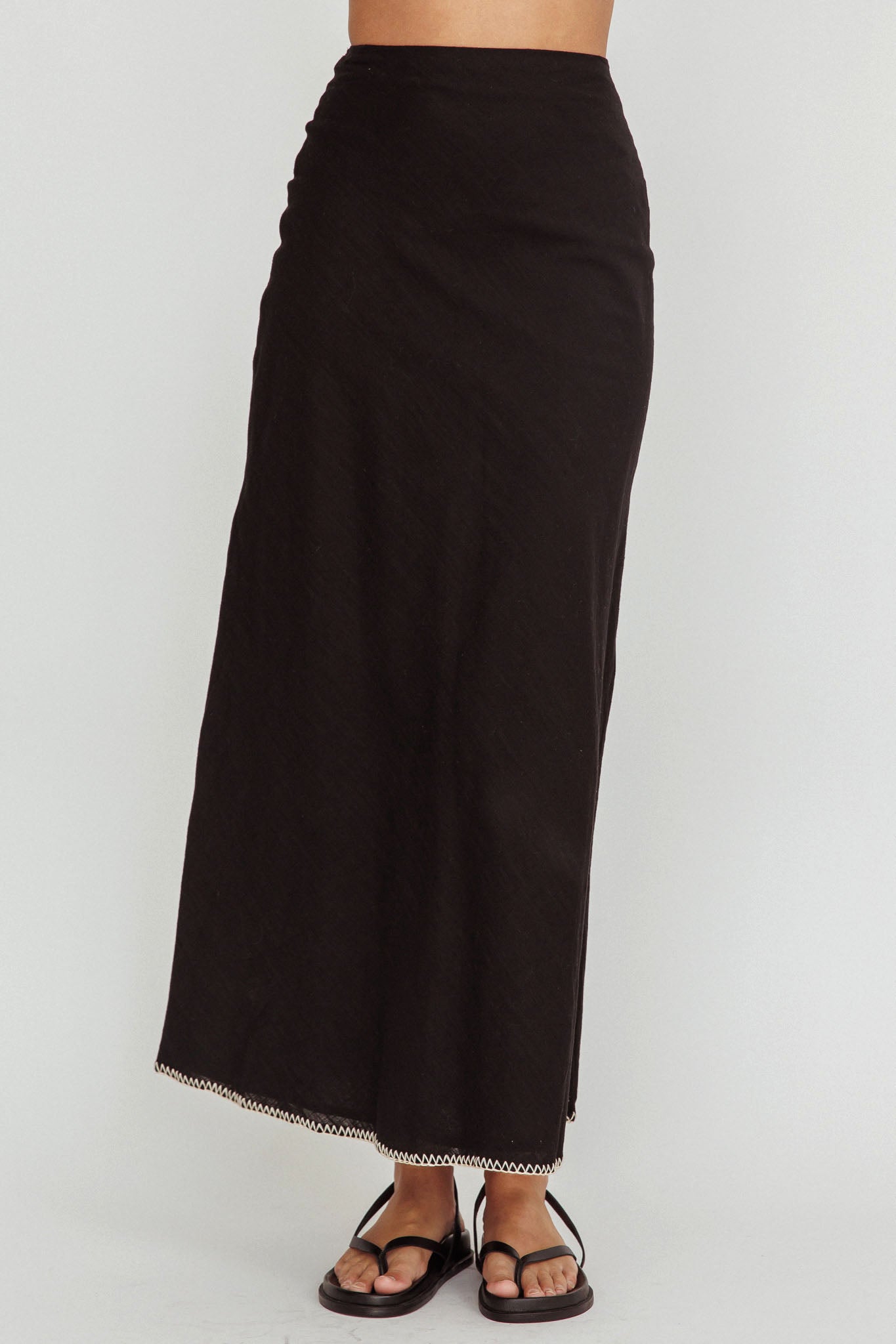 Dose Of Sunshine Blanket Stitch Skirt Black by Selfie Leslie