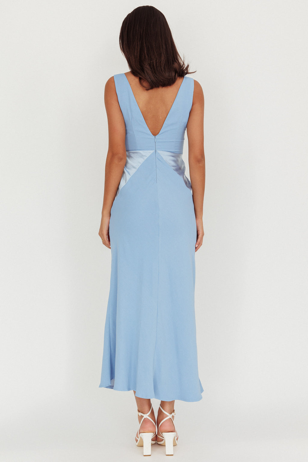Soul Fire V-Neck Maxi Dress Blue by Selfie Leslie