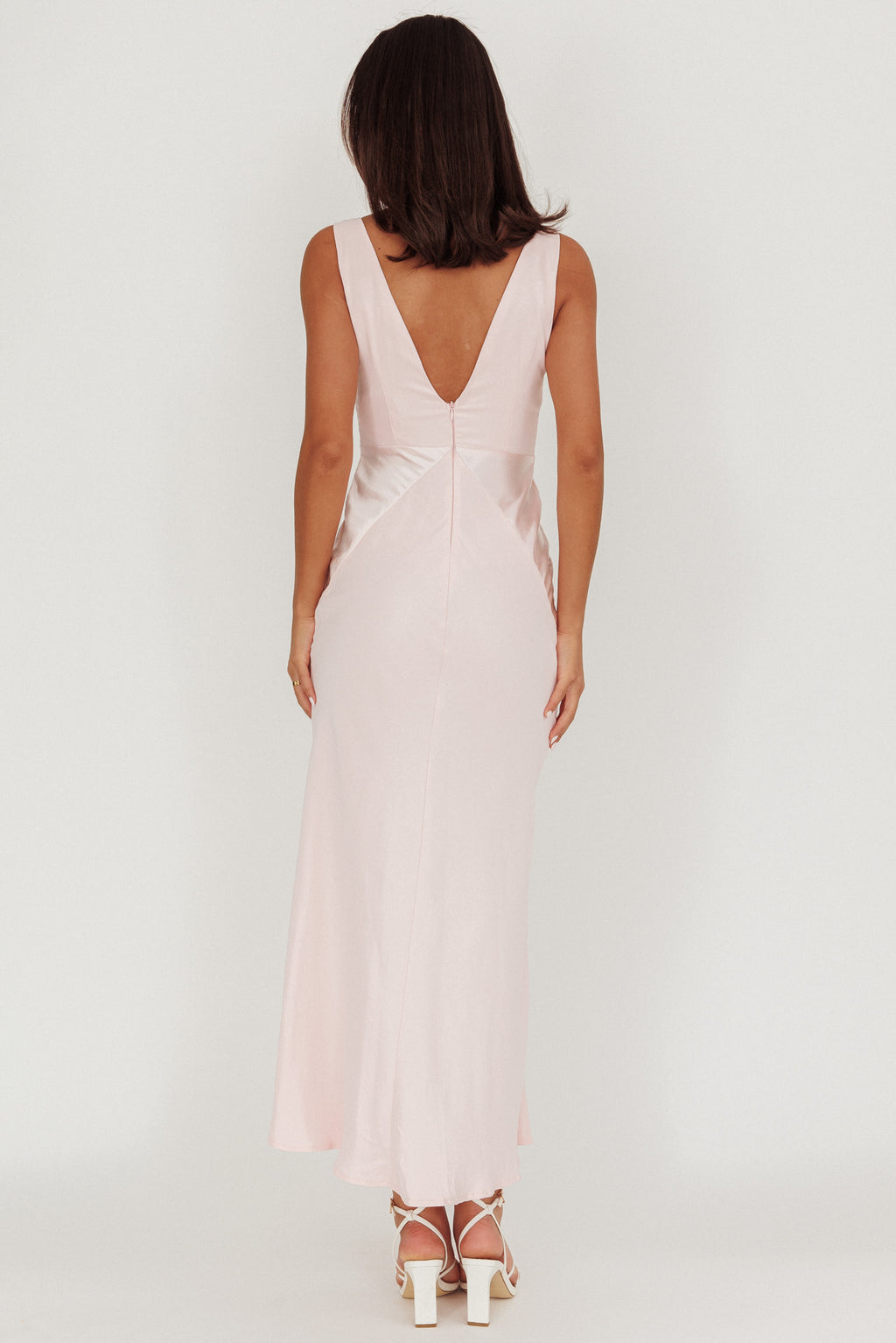 Soul Fire V-Neck Maxi Dress Blush by Selfie Leslie