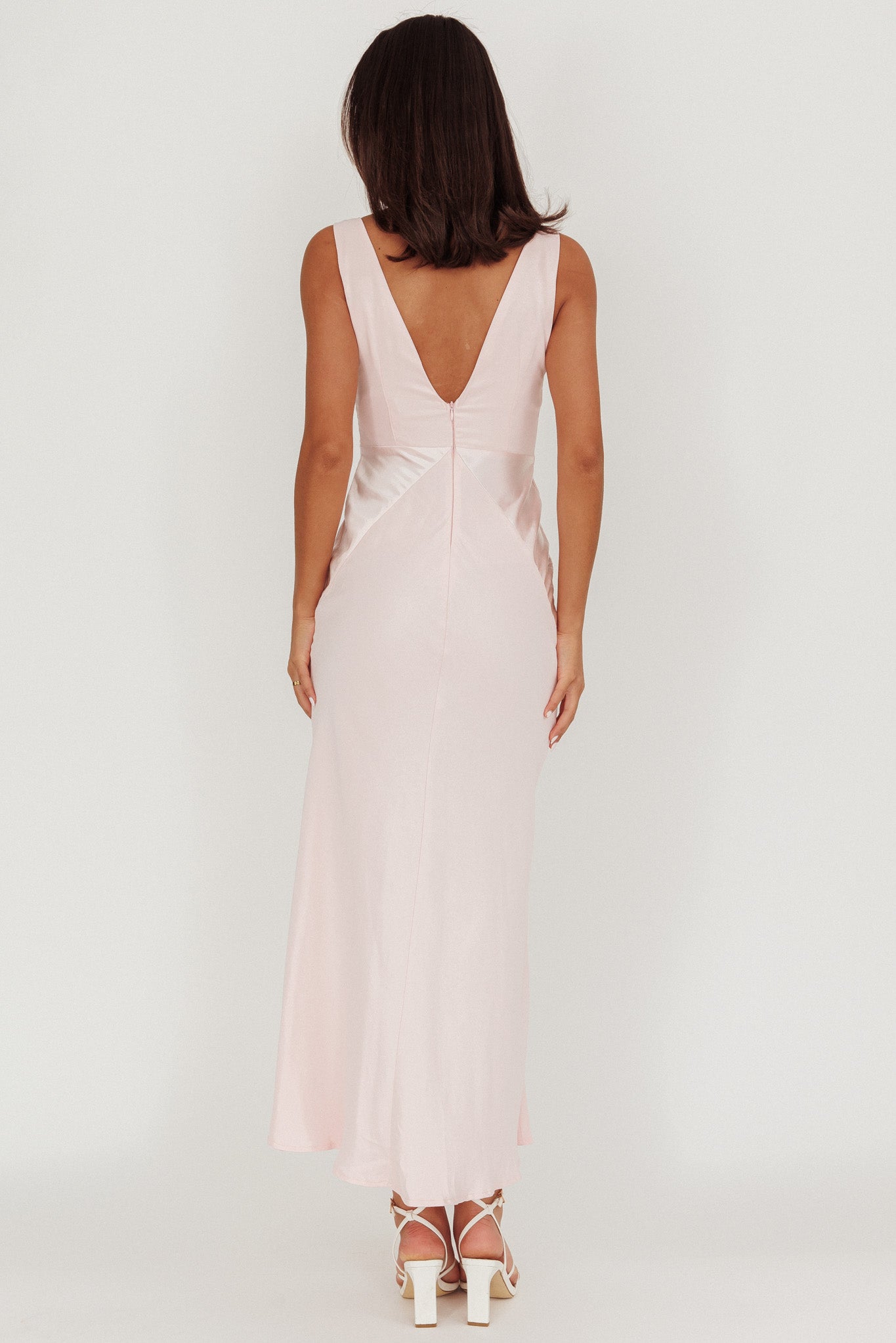 Soul Fire V-Neck Maxi Dress Blush by Selfie Leslie