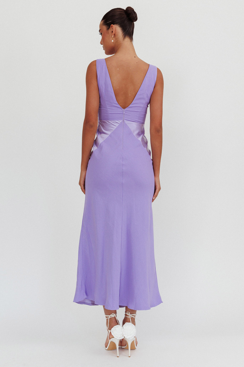 Soul Fire V-Neck Maxi Dress Lilac by Selfie Leslie
