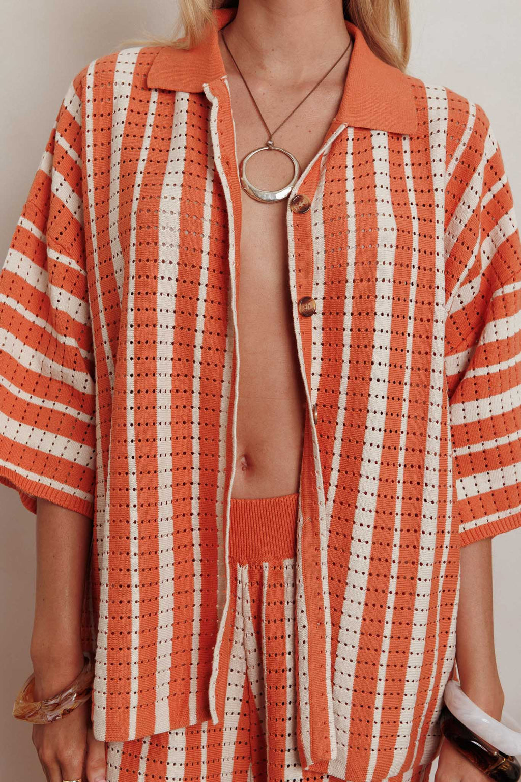 Influence Knit Relaxed Shirt Orange by Selfie Leslie