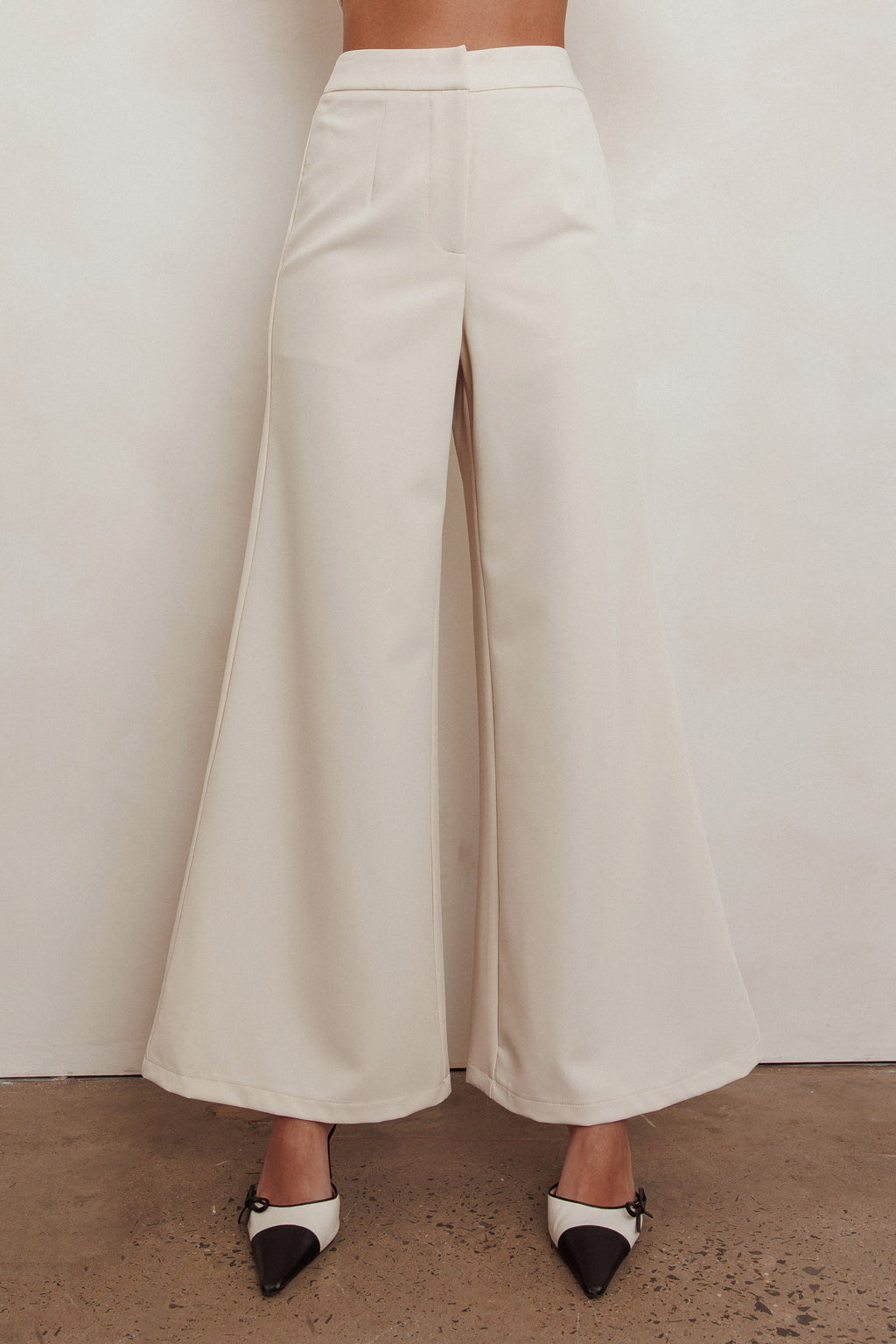 Consideration Wide Leg Pant Beige by Selfie Leslie