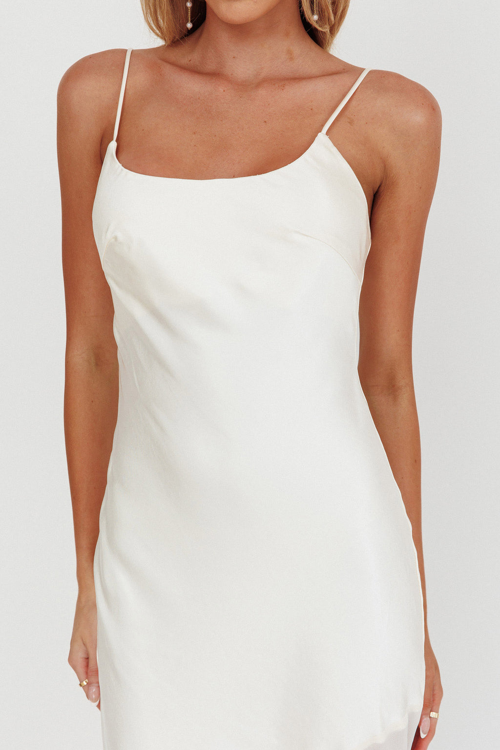 Gilded Dream Chiffon Hem Maxi Dress Oyster by Selfie Leslie