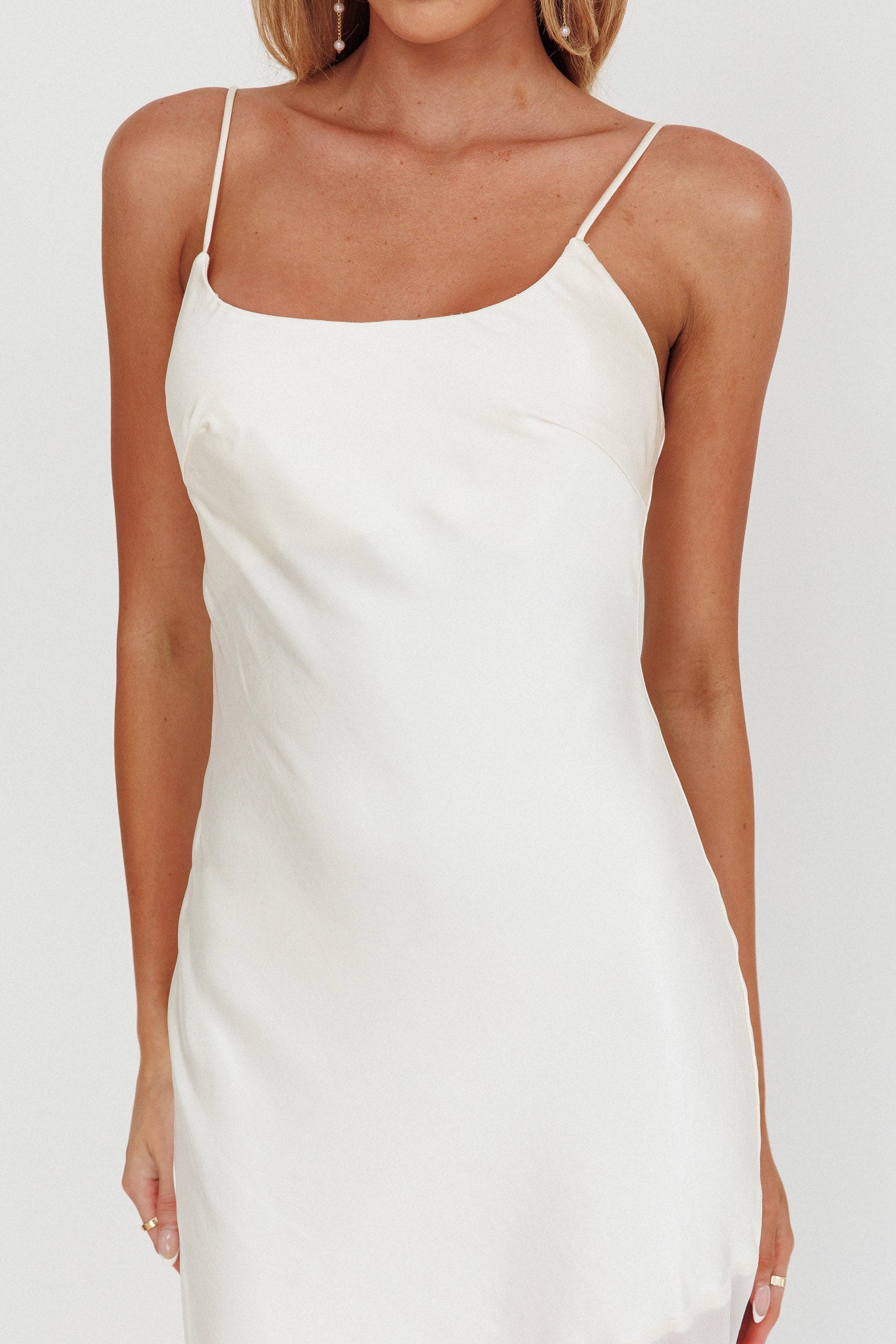 Gilded Dream Chiffon Hem Maxi Dress Oyster by Selfie Leslie