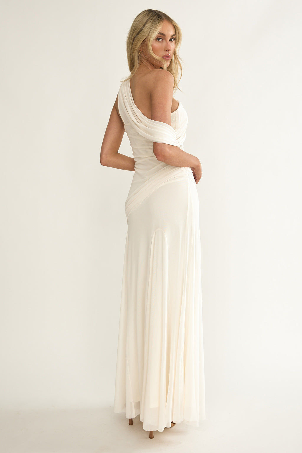awaylee asymmetric ruffle maxi dress Asymmetric Ruffle Maxi Dress