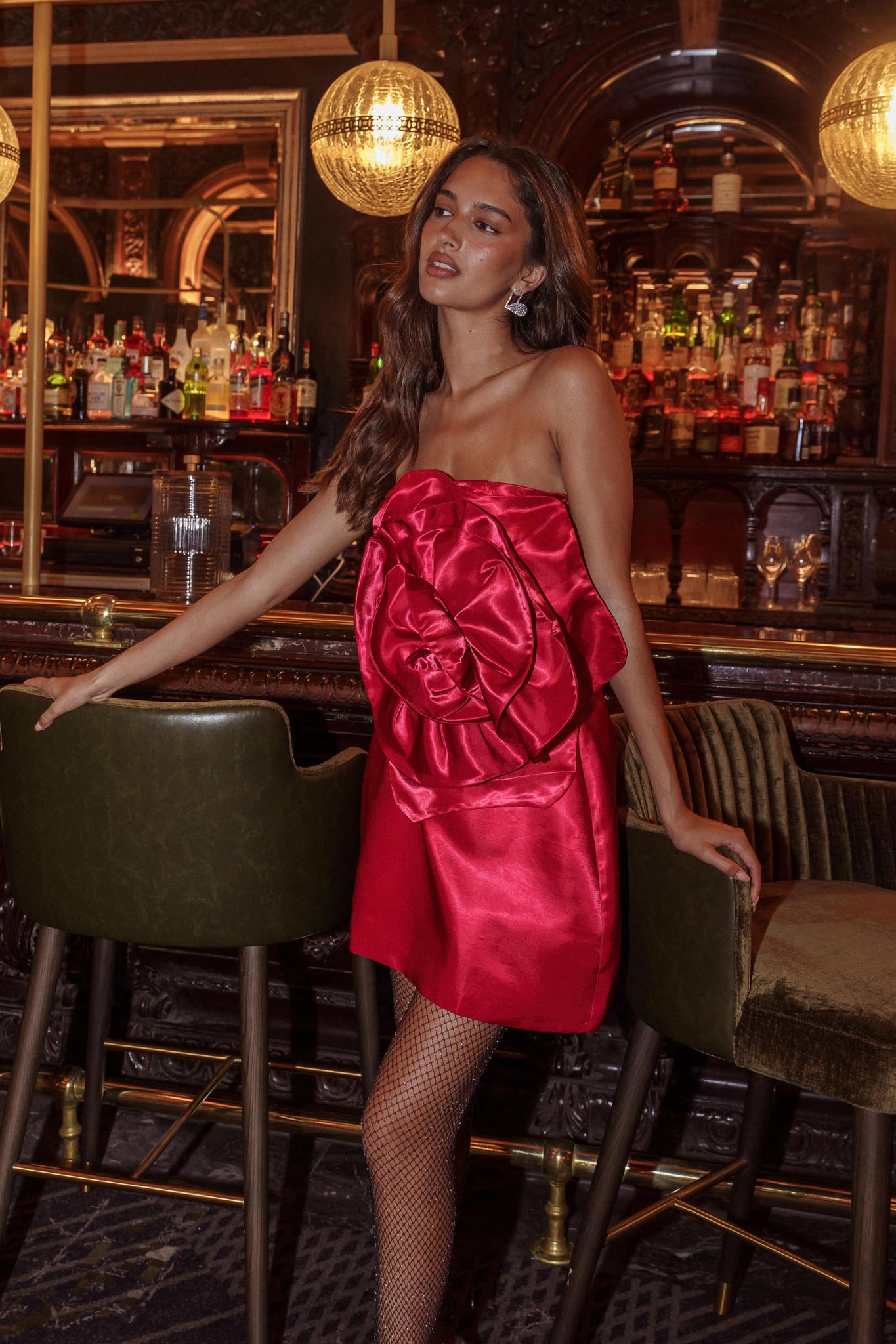 Count Down Rose Feature Strapless Top Red | Selfie Leslie