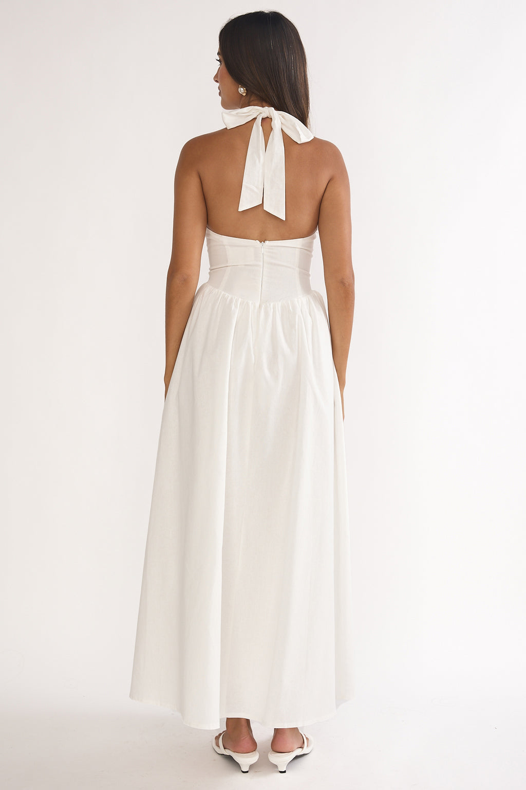 El Corazon High Halterneck Maxi Dress White by Selfie Leslie