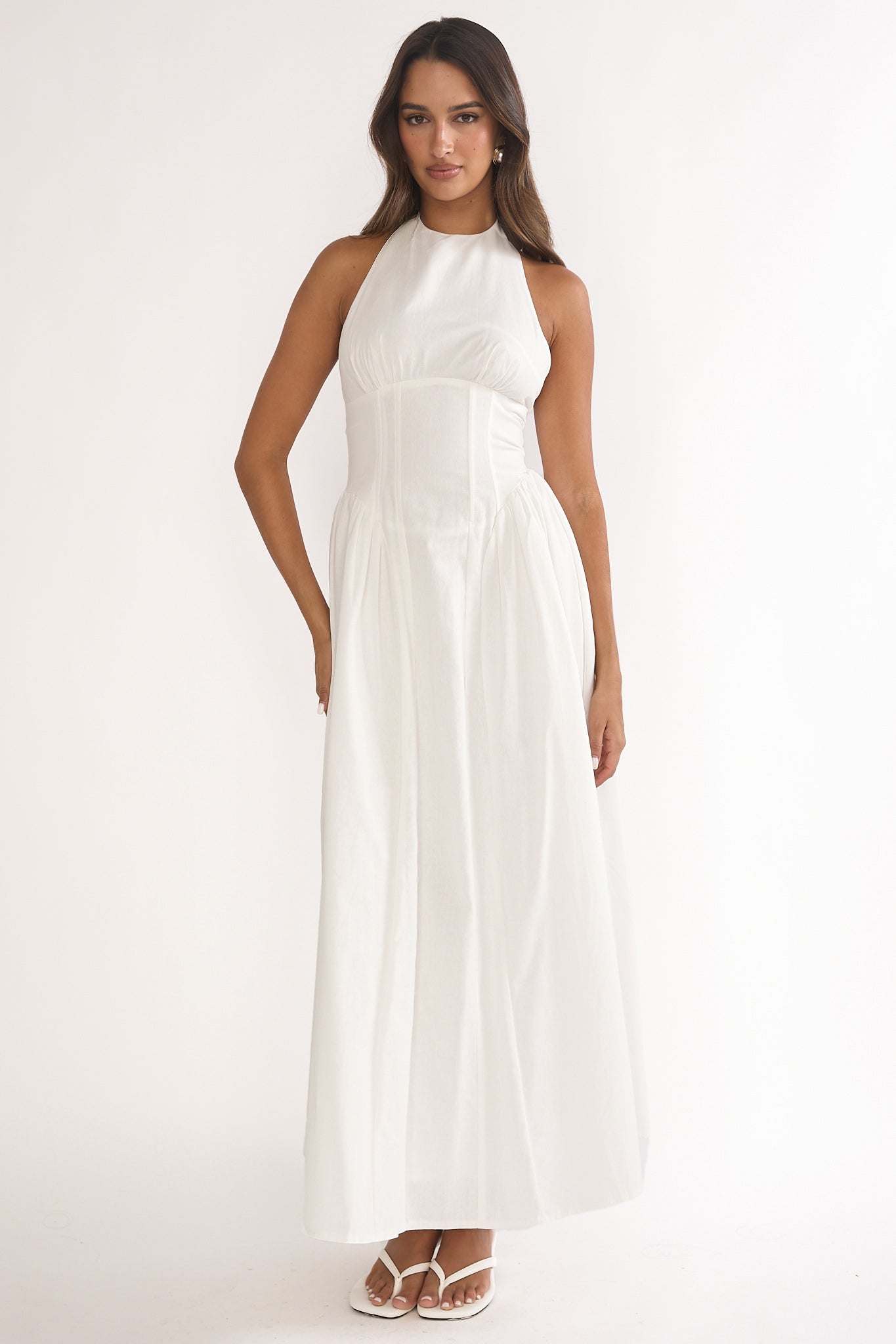 long black dress with side slits Kate main image 1