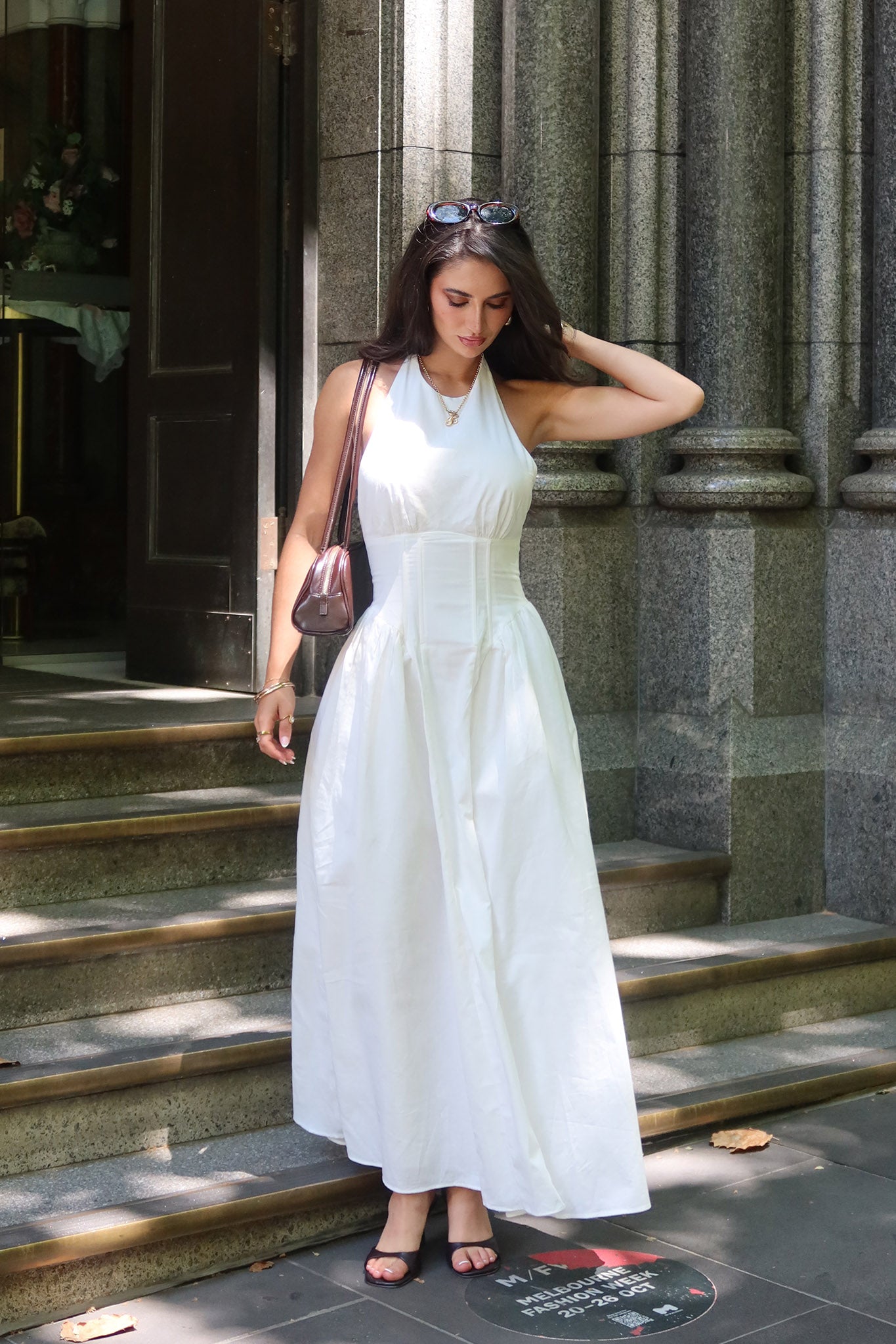 El Corazon High Halterneck Maxi Dress White - S El Corazon High Halterneck Maxi Dress White - S
