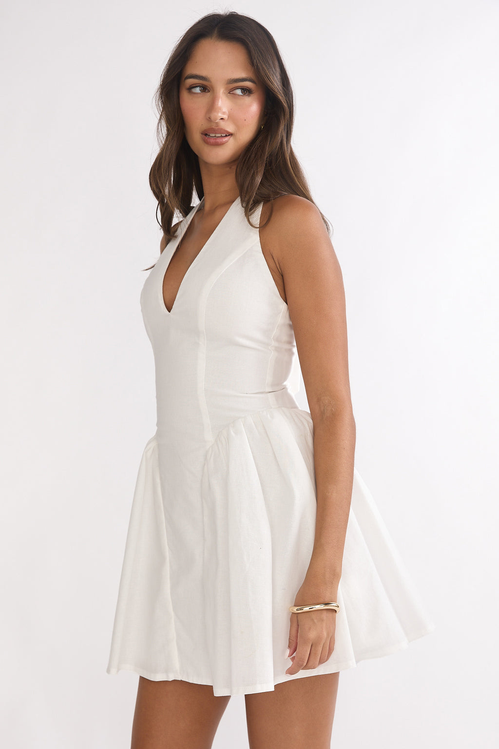 El Corazon Halterneck Mini Dress White by Selfie Leslie