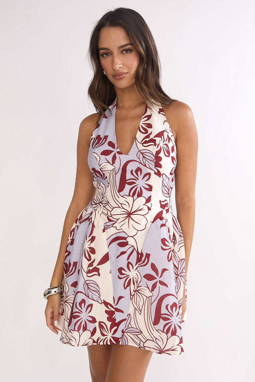 El Corazon Halterneck Mini Dress Blue by Selfie Leslie