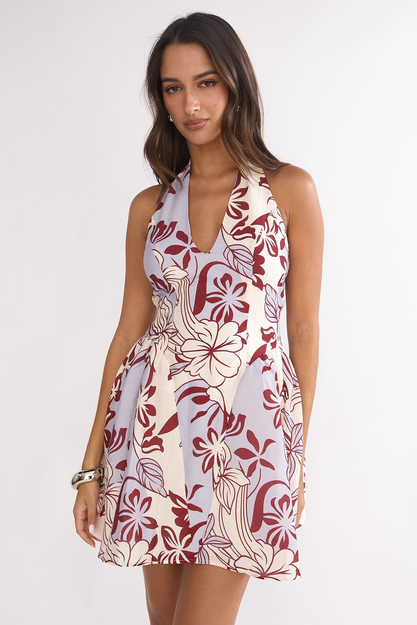 El Corazon Halterneck Mini Dress Blue by Selfie Leslie