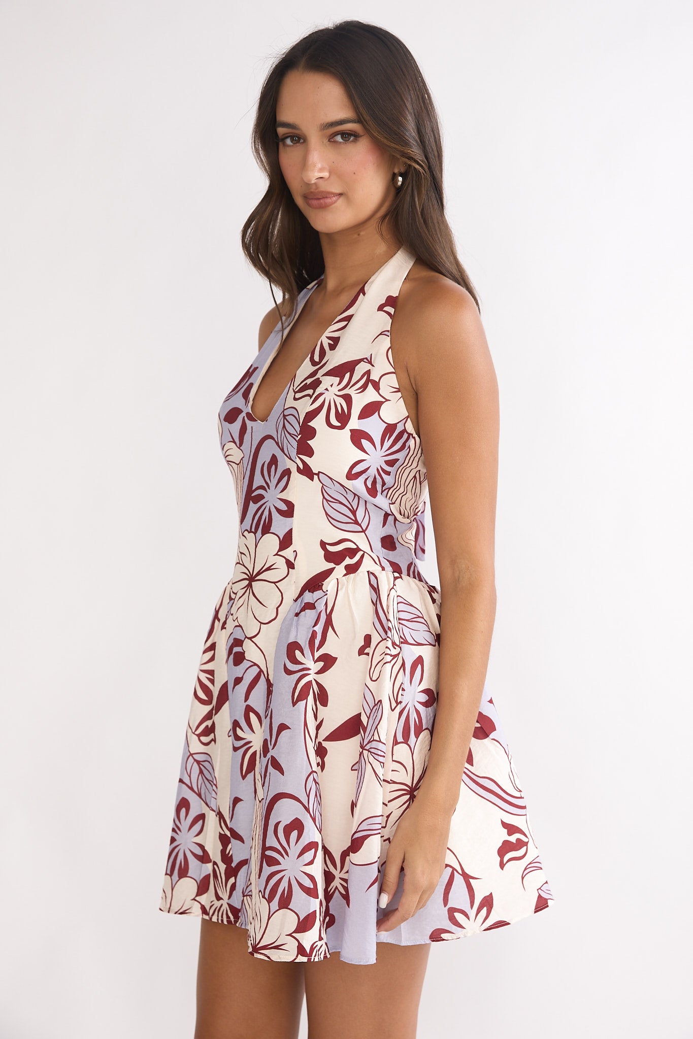 El Corazon Halterneck Mini Dress Blue by Selfie Leslie