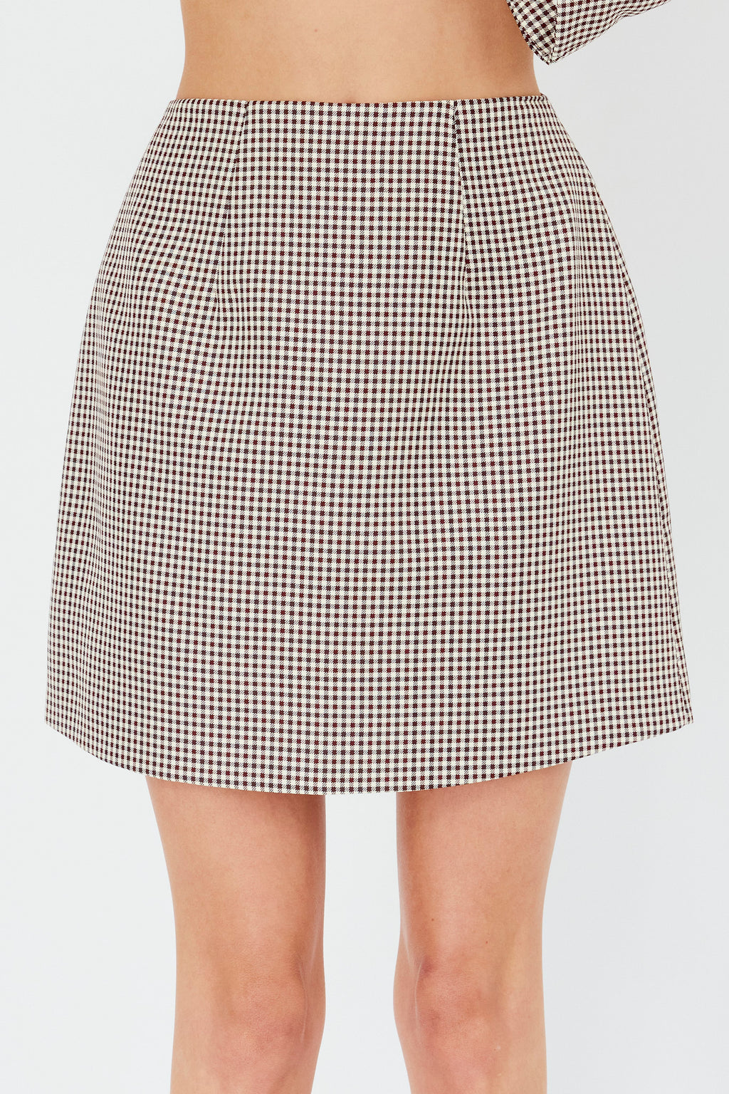 Jozie A-Line Skirt Plaid Brown by Selfie Leslie
