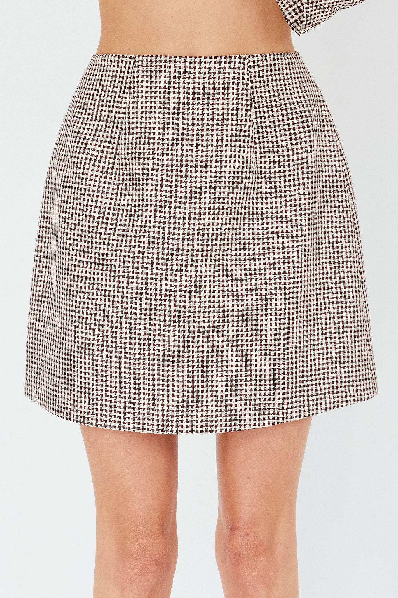 Jozie A-Line Skirt Plaid Brown by Selfie Leslie
