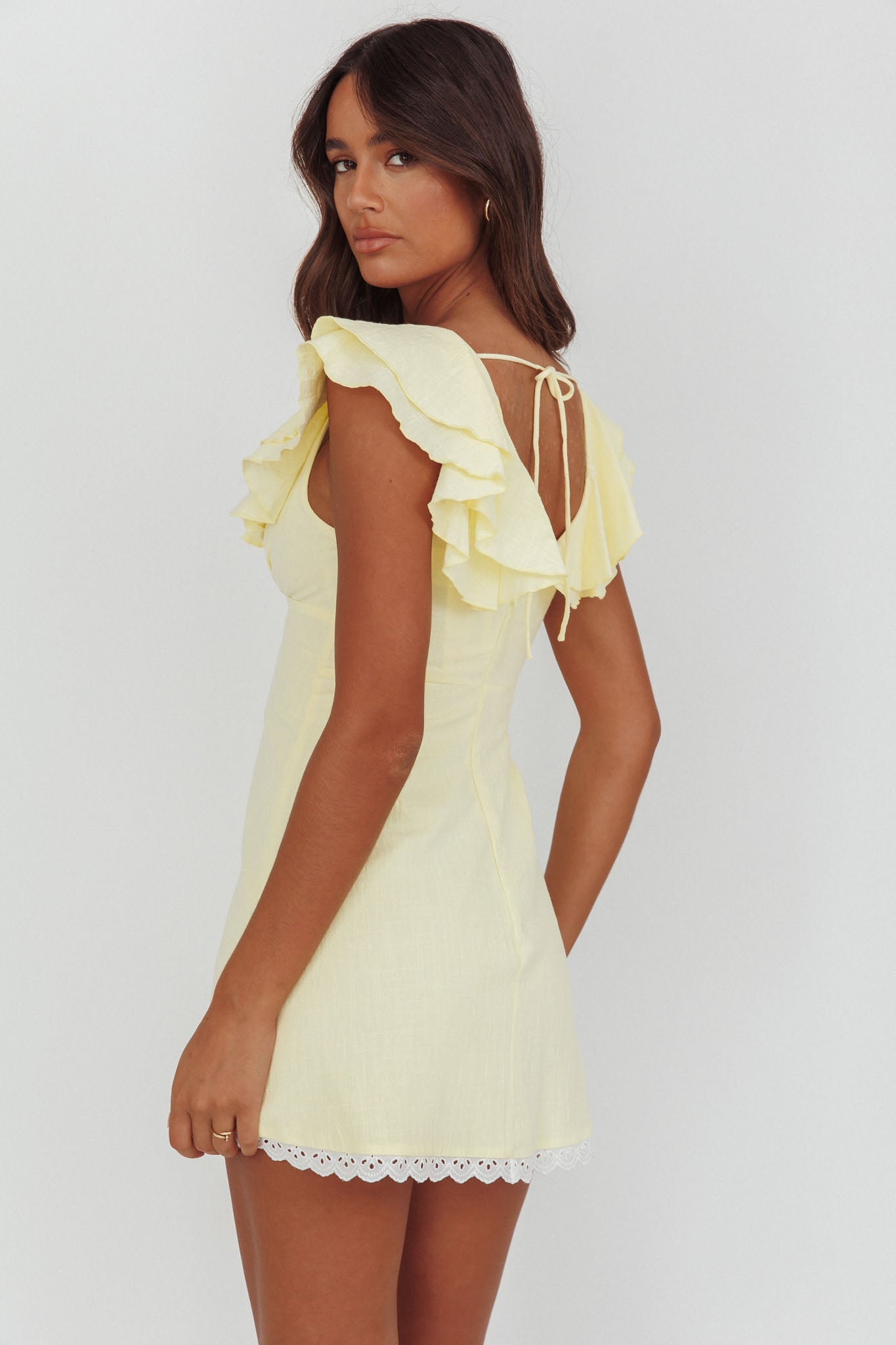 butterscotch tiered mini dress Butterscotch Tiered Mini Dress Mulaner