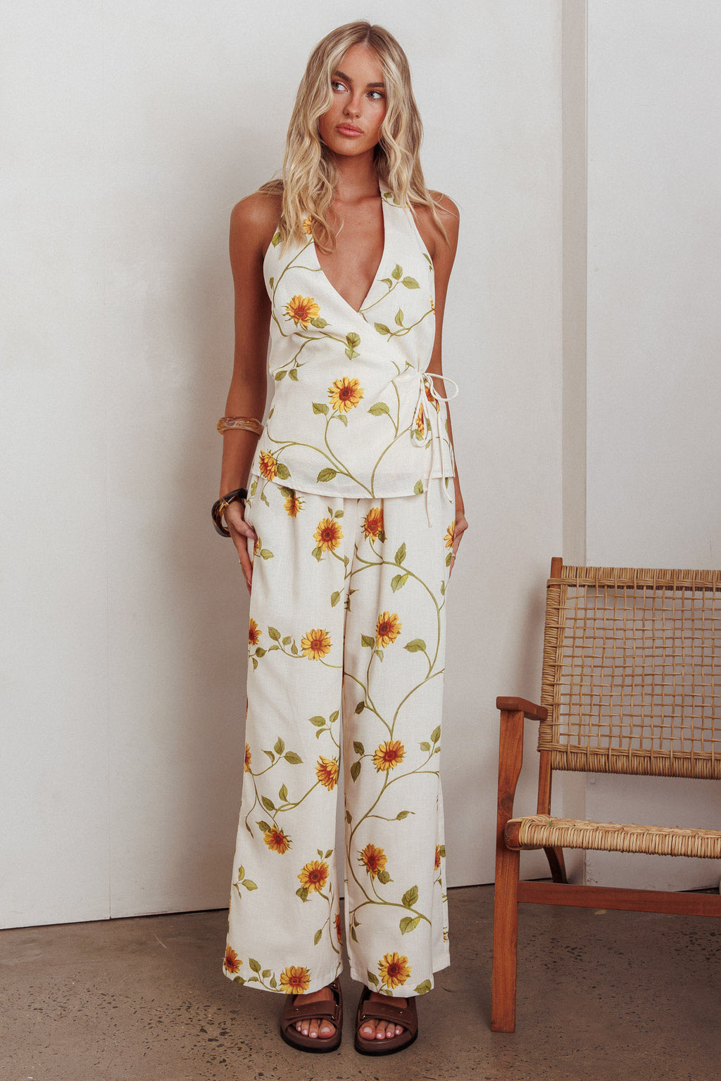 Sway Drawstring Pants Sunflower by Selfie Leslie