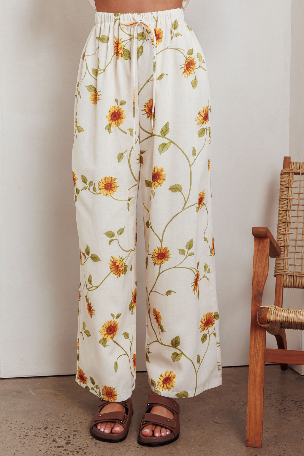 Sway Drawstring Pants Sunflower by Selfie Leslie