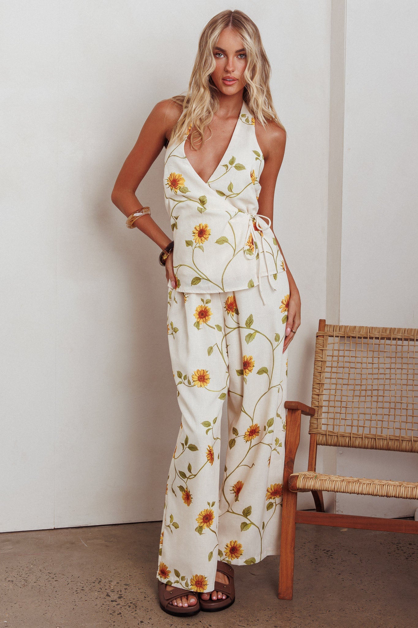 Sway Drawstring Pants Sunflower by Selfie Leslie