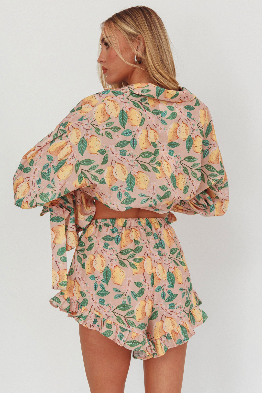 Telling Secrets Frill Trim Shorts Lemon by Selfie Leslie