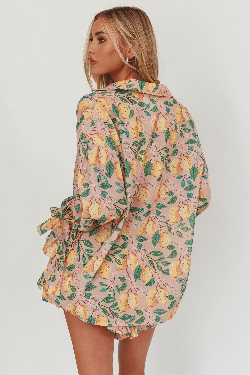 Telling Secrets Tied Cuff Top Lemon by Selfie Leslie