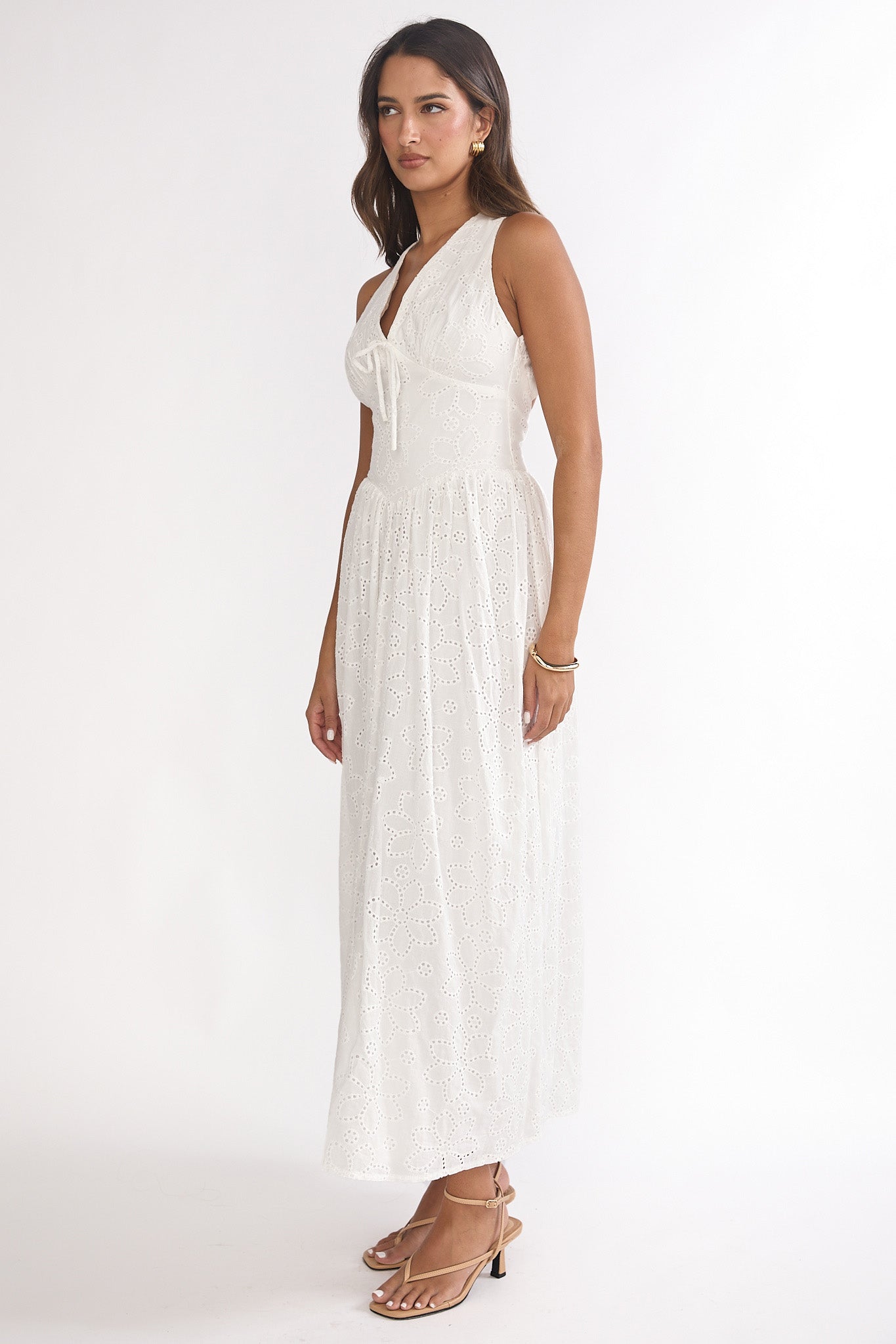 knee length dresses for ladies Sundrenched Short-Sleeve Maxi Dress ~ Free People – Arizonia Rose