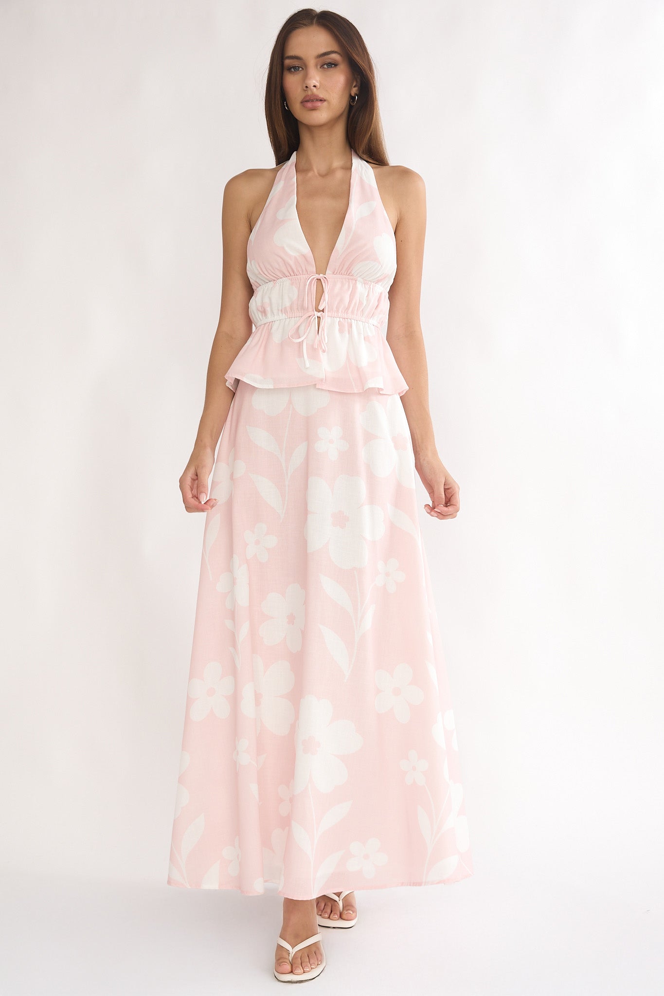 Under The Moons A-Line Maxi Skirt Floral by Selfie Leslie