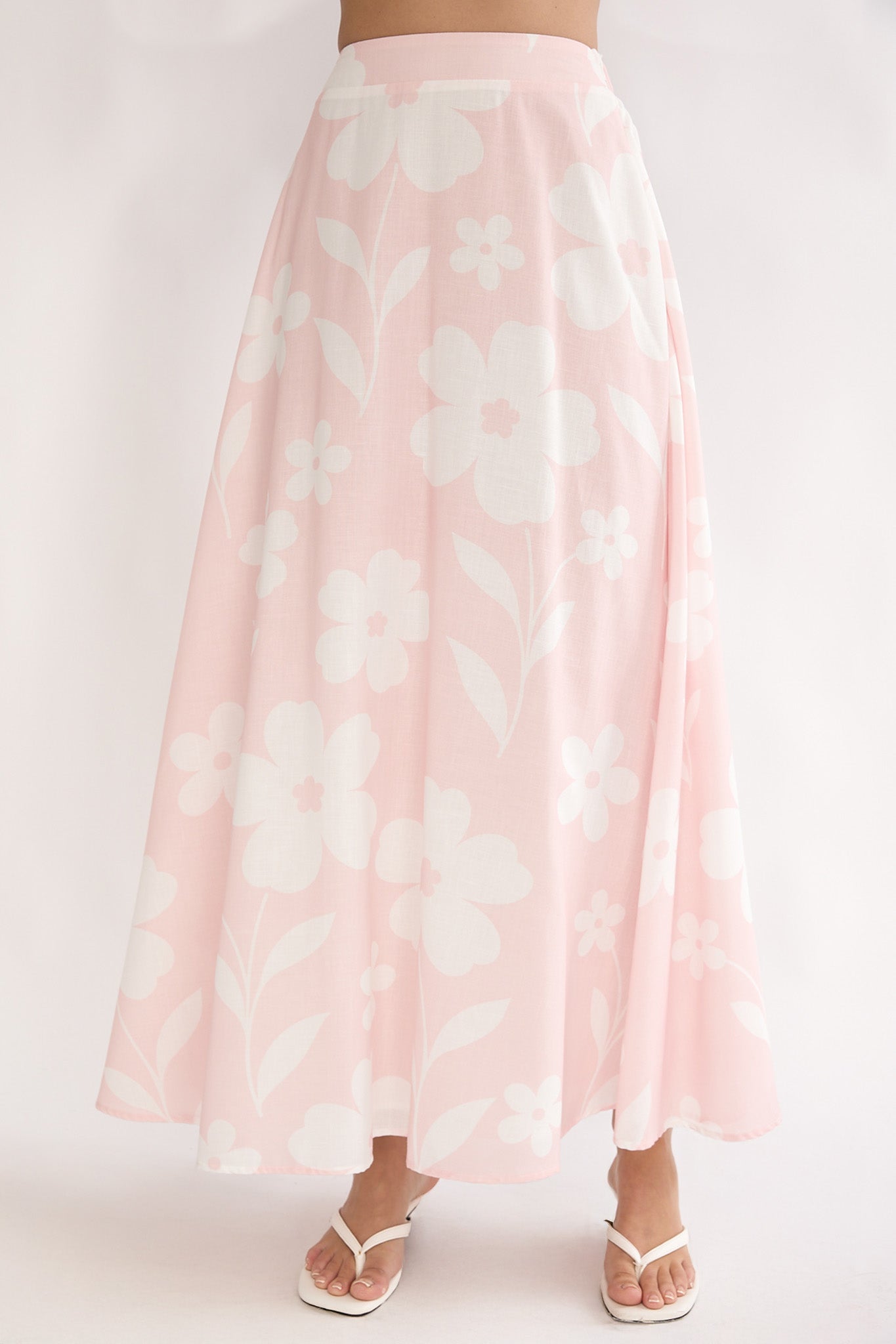 Under The Moons A-Line Maxi Skirt Floral by Selfie Leslie