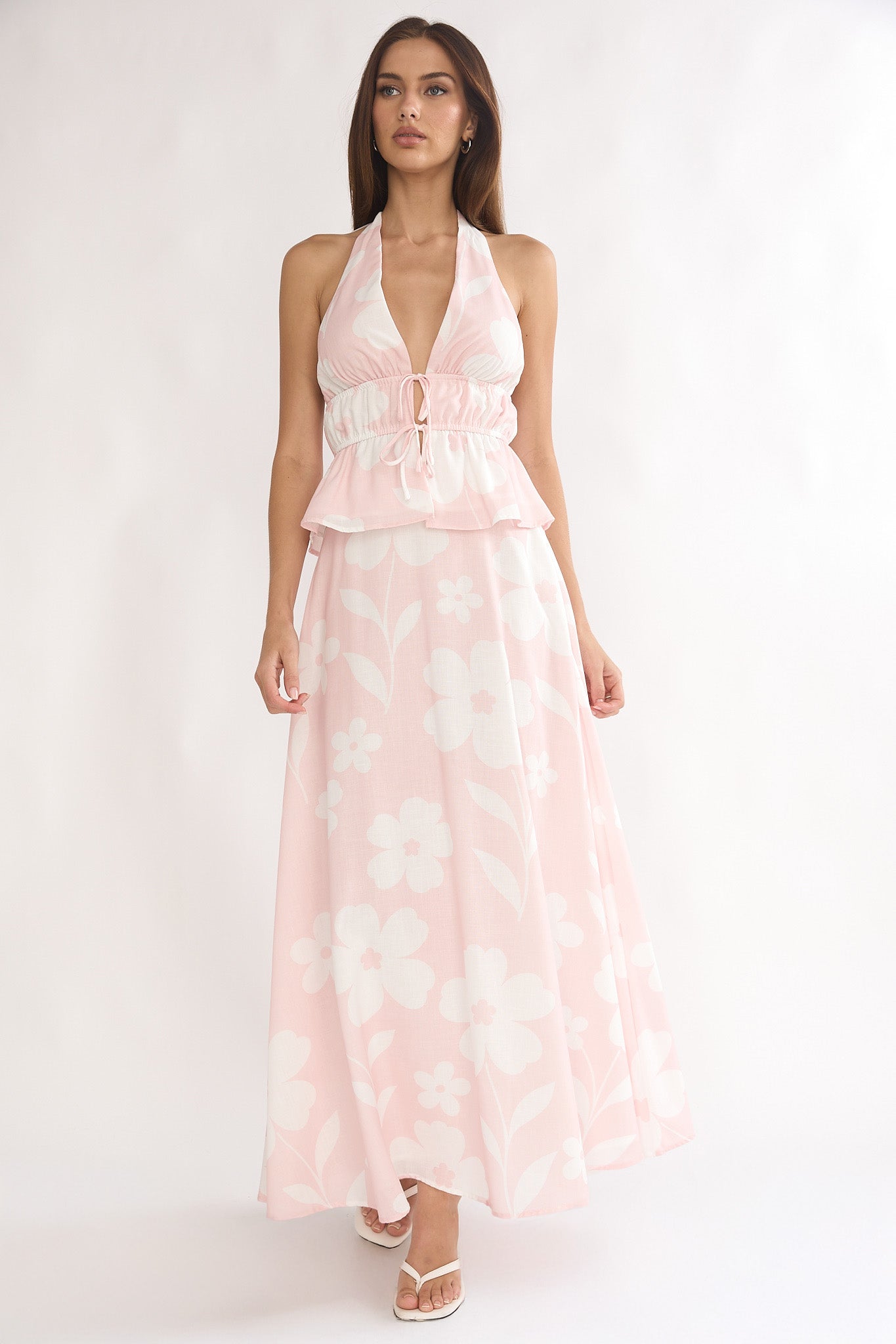 Under The Moons A-Line Maxi Skirt Floral by Selfie Leslie