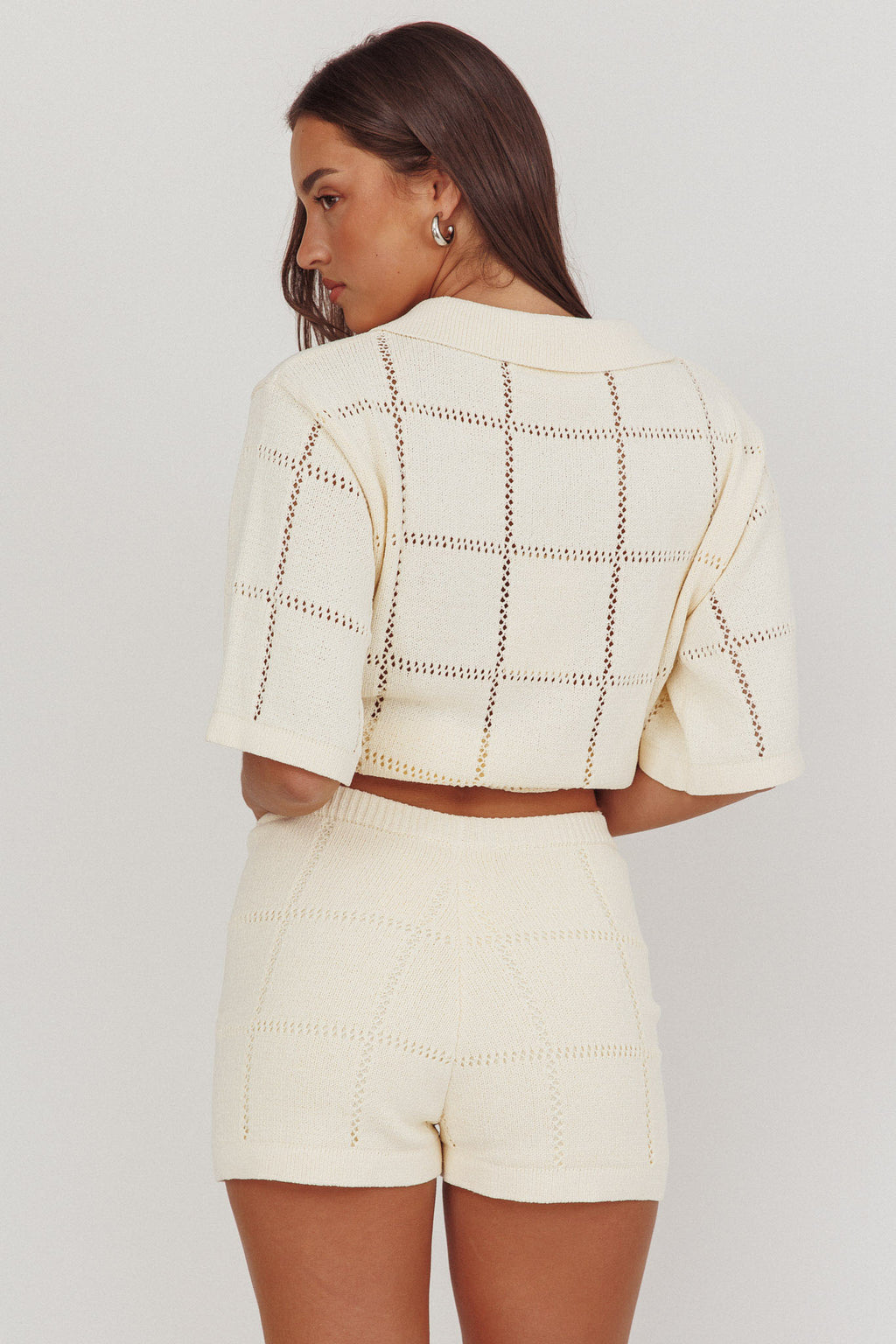 Sailor Knit Shorts Cream by Selfie Leslie
