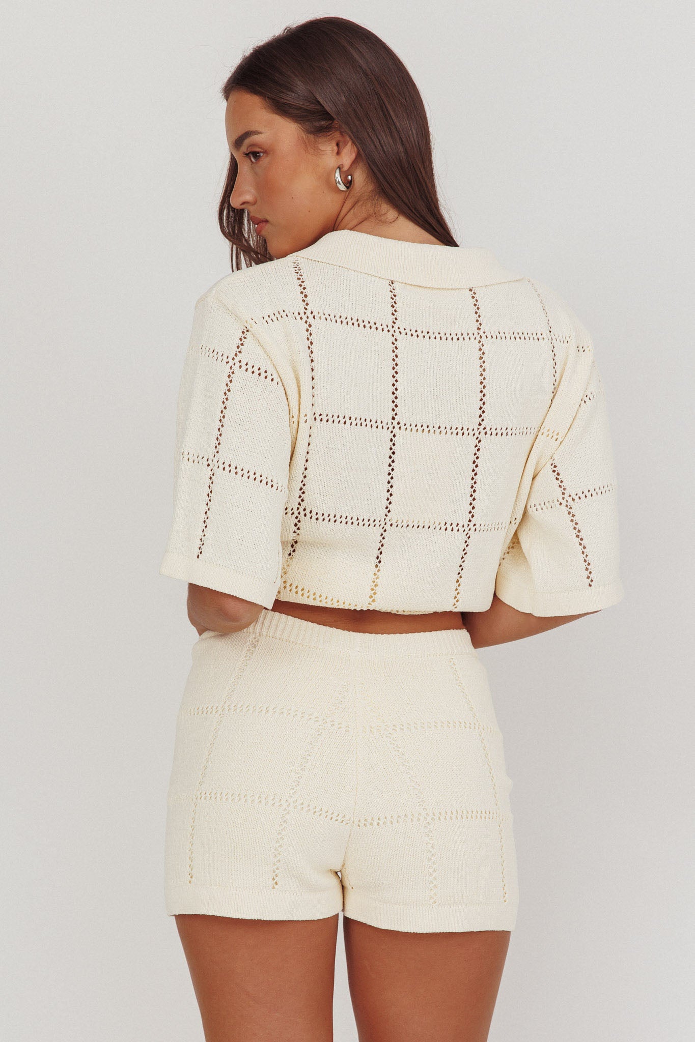 Sailor Knit Shorts Cream by Selfie Leslie