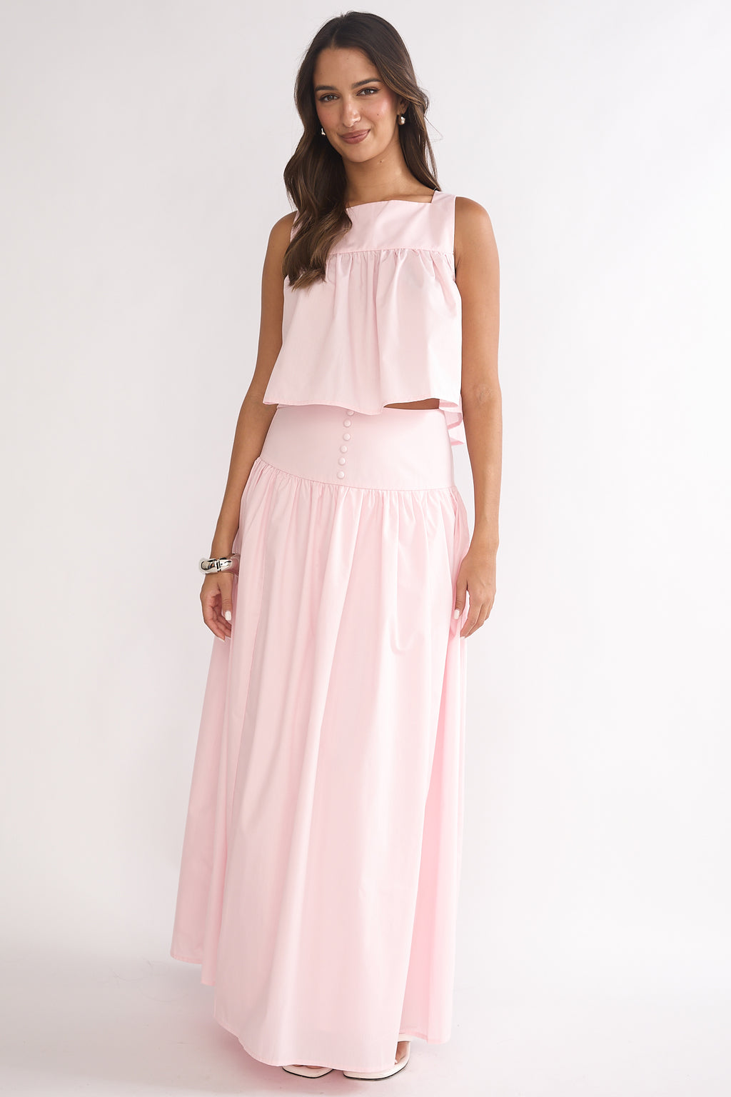 Starlina Wide Waistband Maxi Skirt Rosewater by Selfie Leslie