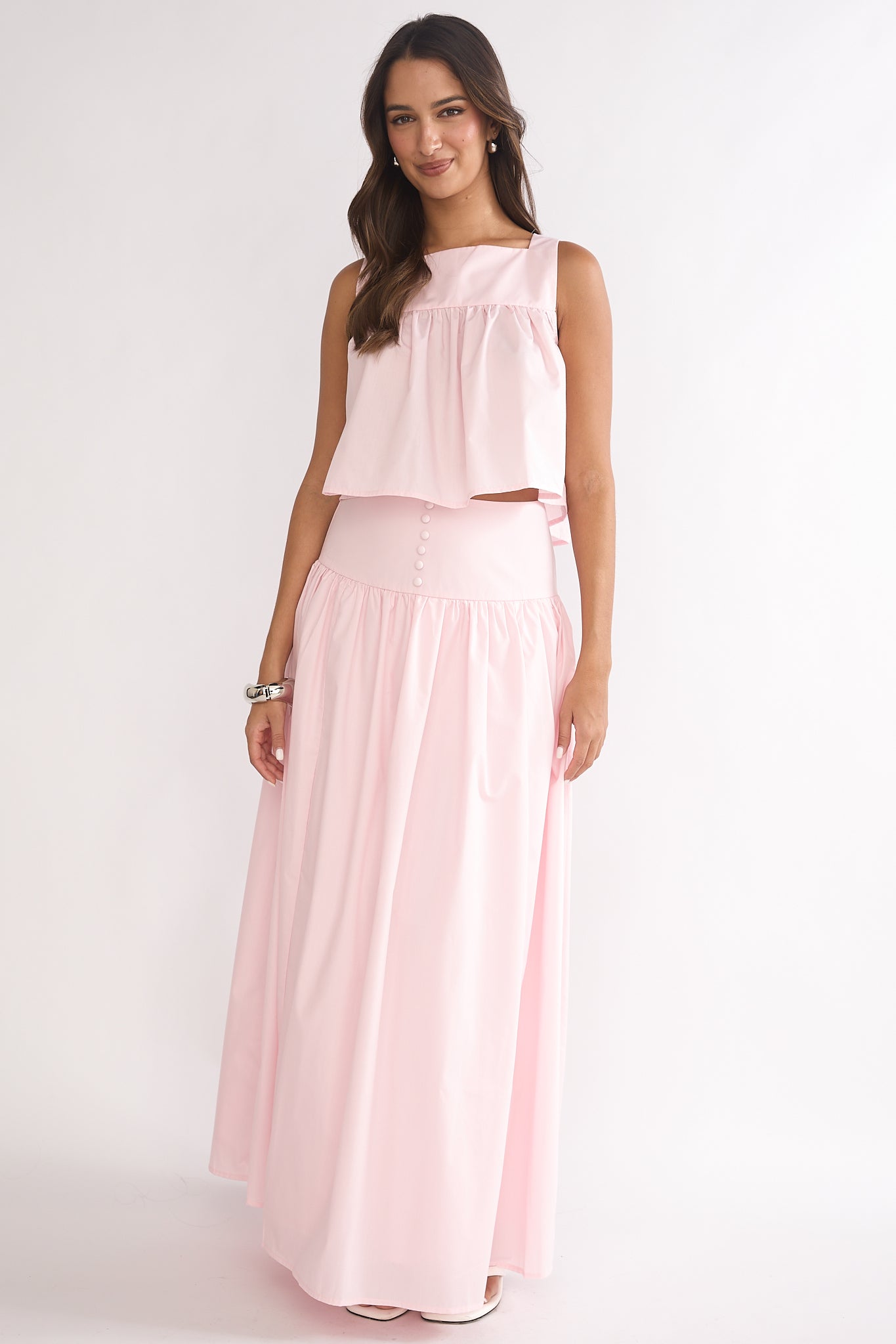 Starlina Wide Waistband Maxi Skirt Rosewater by Selfie Leslie