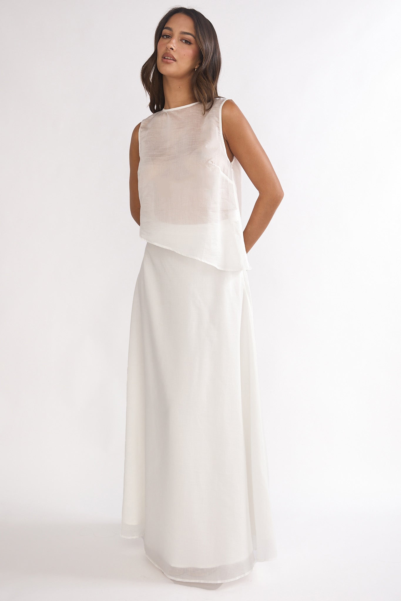 Lemora Maxi Skirt White by Selfie Leslie