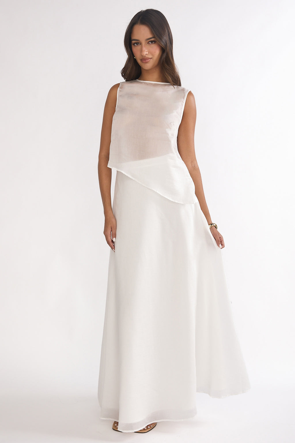 Lemora Maxi Skirt White by Selfie Leslie