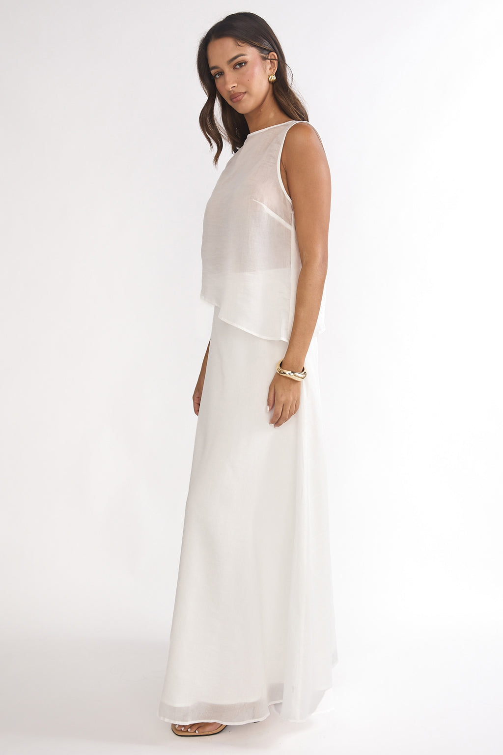 Lemora Maxi Skirt White by Selfie Leslie