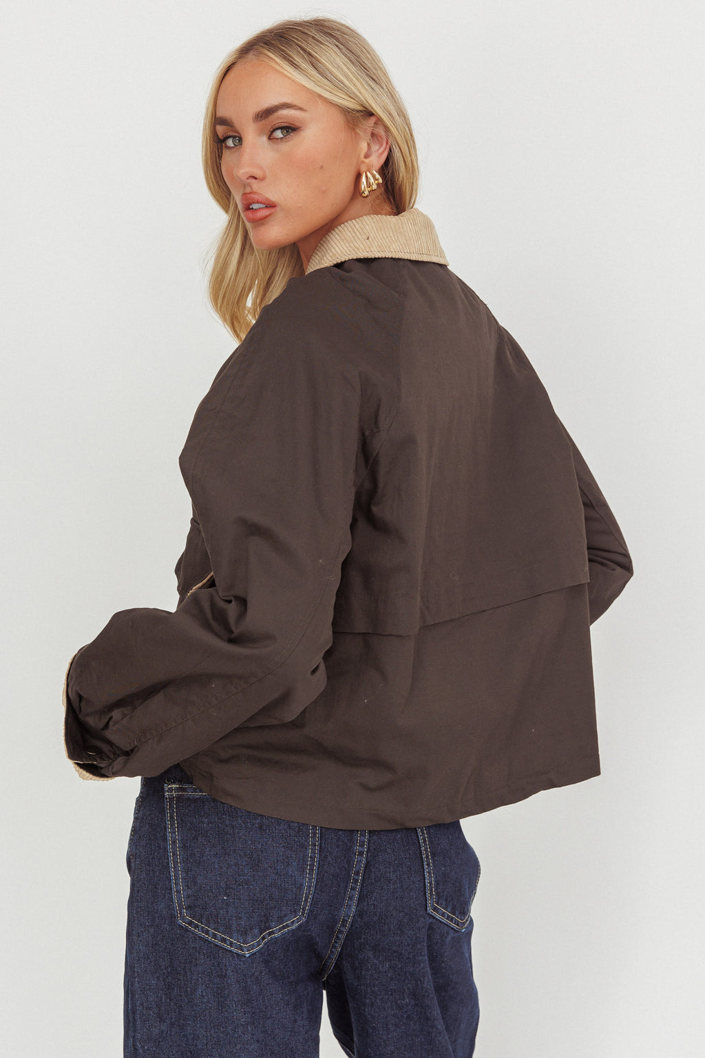 Halona Snap Button Pocket Jacket Charcoal by Selfie Leslie