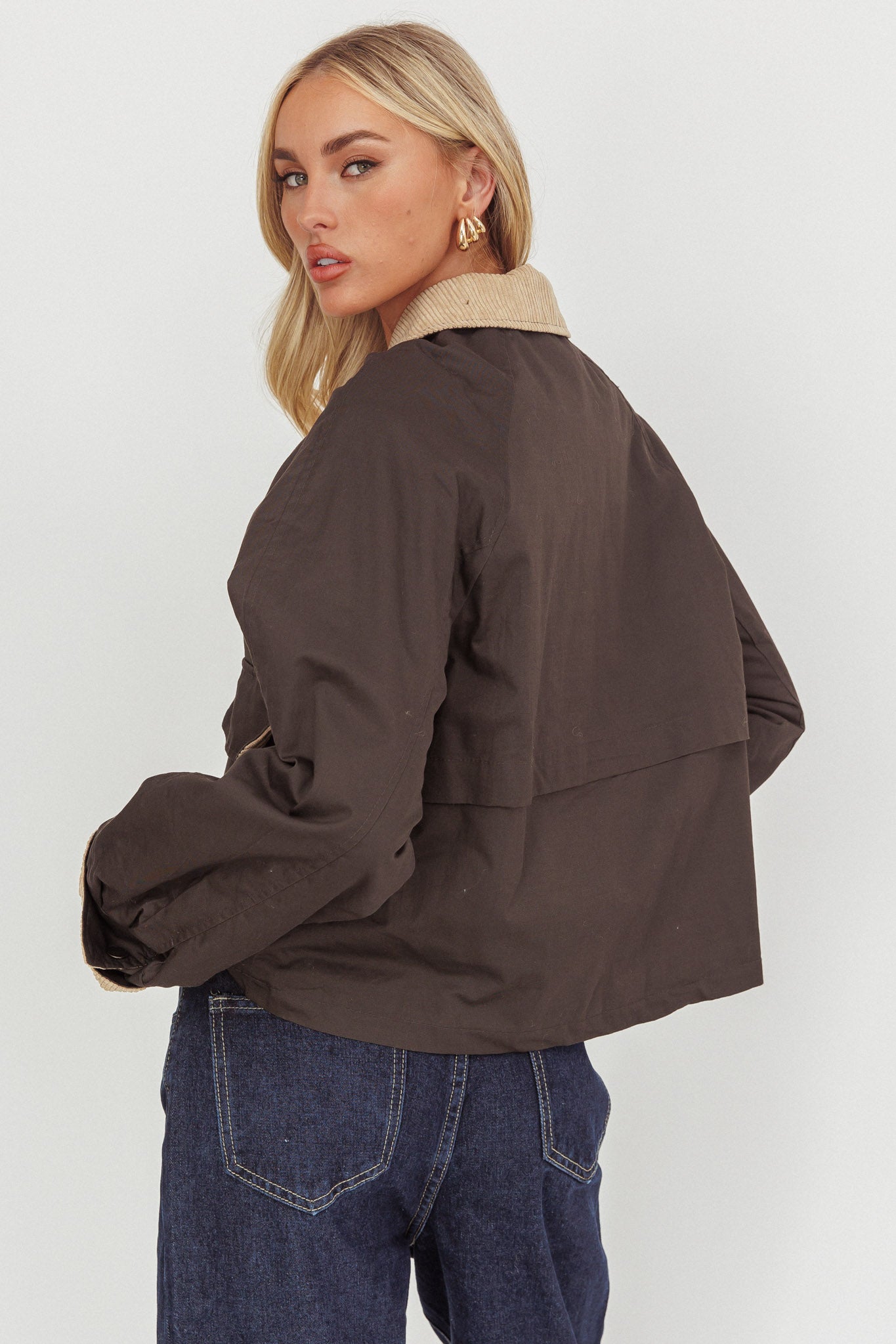 Halona Snap Button Pocket Jacket Charcoal by Selfie Leslie