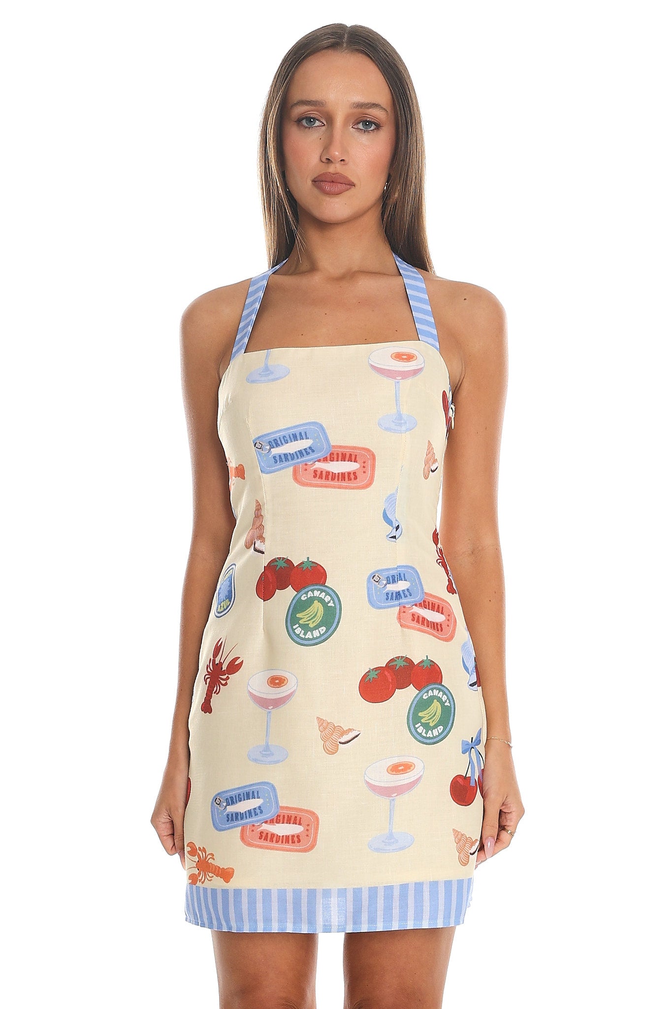 Cannery Row Halter Mini Dress Butter
